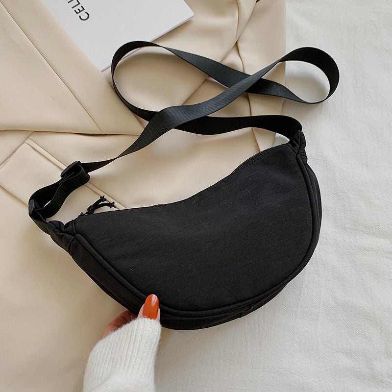 Women's Large Capacity PU Nylon Crossbody Bag | Adjustable Casual Shoulder Bag
