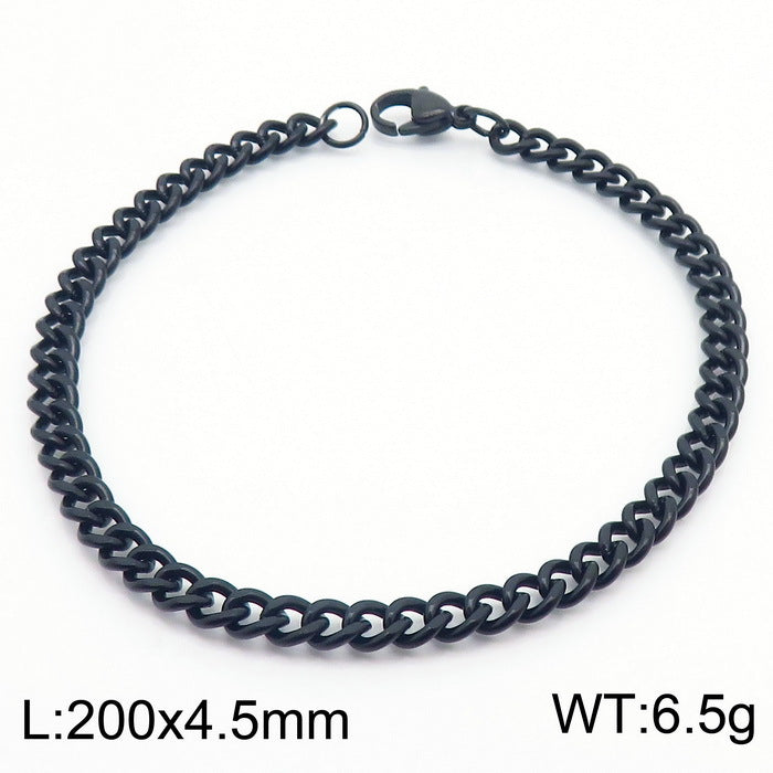 Men's Cuban Link Titanium Steel Chain Bracelet | Unisex Bold Wrist Jewelry