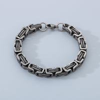Byzantine Link Titanium Steel Bracelet | Unisex Geometric Chain Jewelry