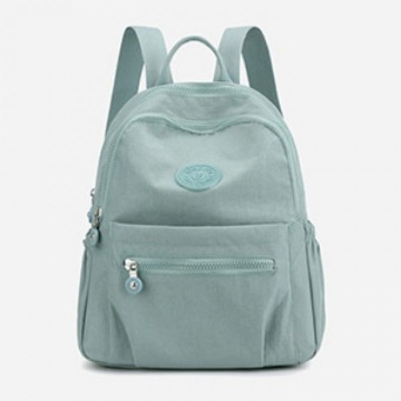 Women's Lightweight Nylon Travel Backpack | Zip-Up Medium Everyday Bag