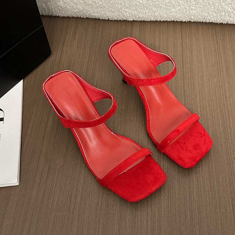 Women's Knit Stiletto Sandals | Pointed Toe High Heel Dress Shoes