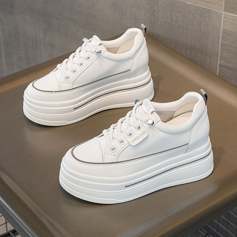 Women's Platform Sneakers | Breathable Mesh Cross-Strap Shoes