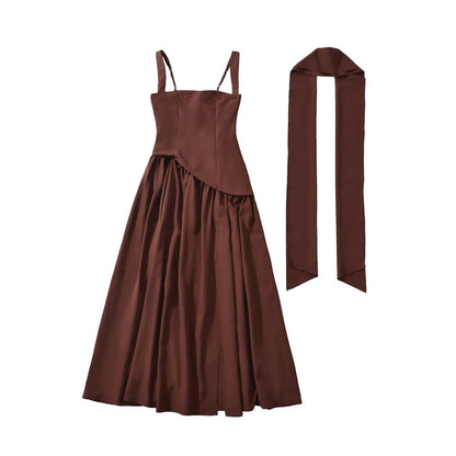Women's High Slit Square Neck Maxi Dress | Sleeveless Formal Evening Gown