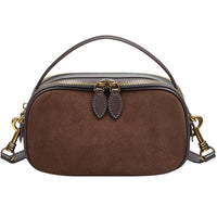 Women's Retro Mini Crossbody Bag | Compact Cylinder Purse