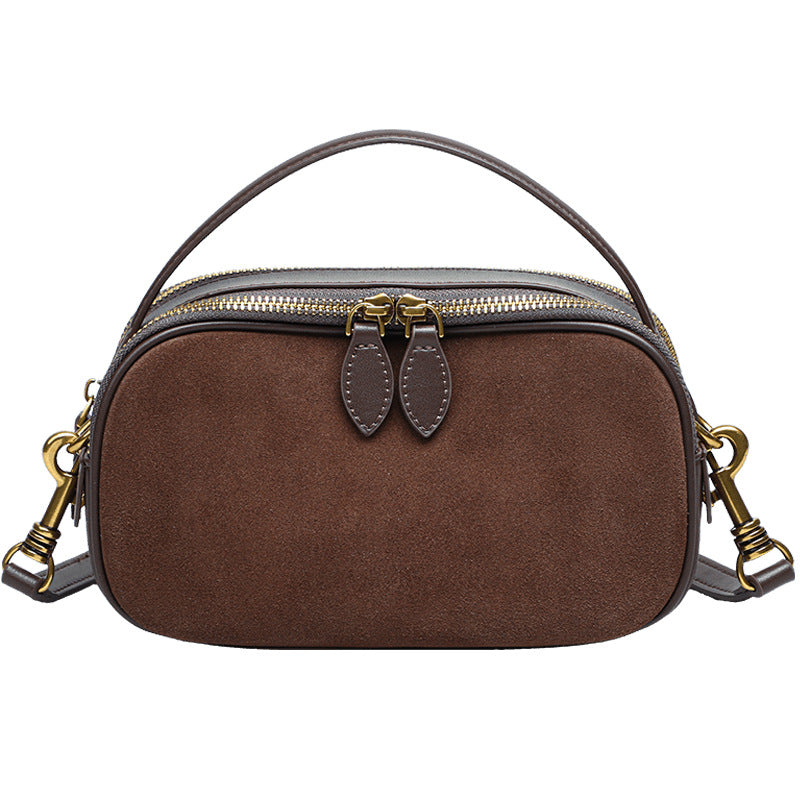 Women's Retro Mini Crossbody Bag | Compact Cylinder Purse