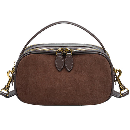Women's Retro Mini Crossbody Bag | Compact Cylinder Purse