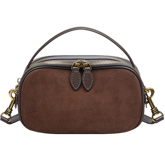 Women's Retro Mini Crossbody Bag | Compact Cylinder Purse