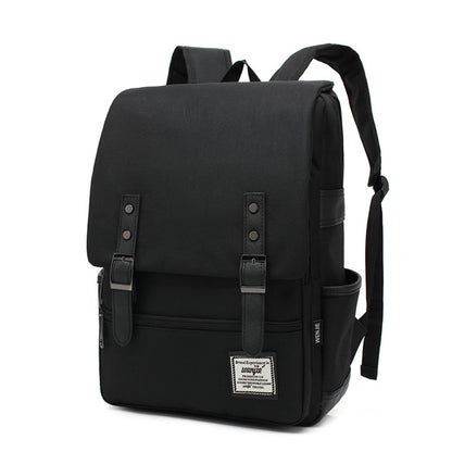 Unisex Retro Oxford Canvas Large Travel Backpack | Large Casual Rucksack