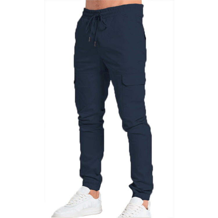 Men's Casual Cotton Blend Trousers | Relaxed Straight Leg Everyday Pants