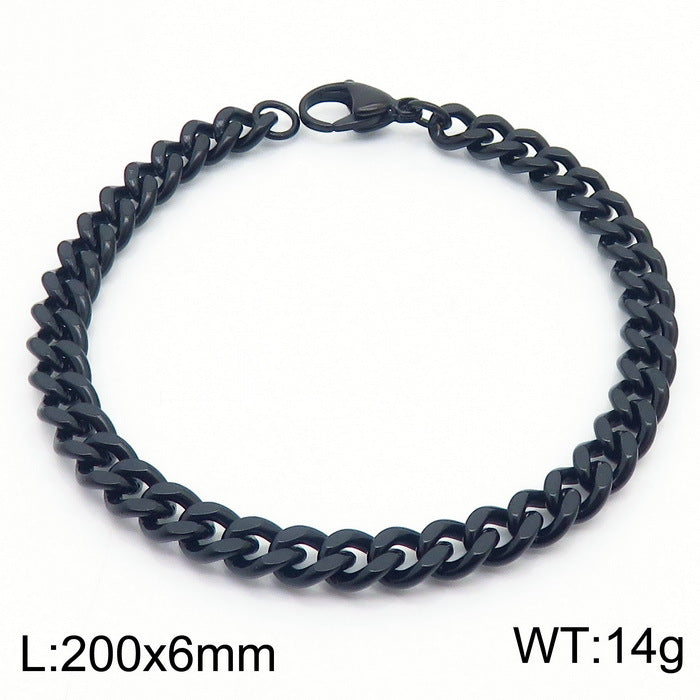 Men's Cuban Link Titanium Steel Chain Bracelet | Unisex Bold Wrist Jewelry