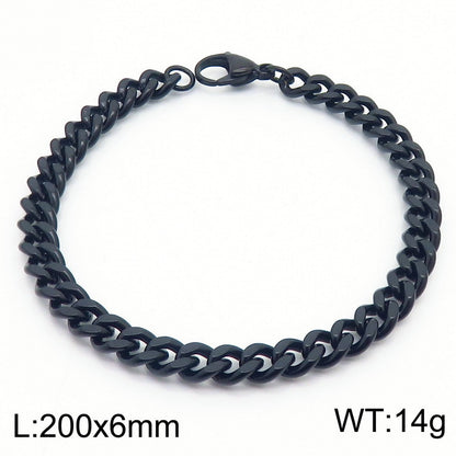 Men's Cuban Link Titanium Steel Chain Bracelet | Unisex Bold Wrist Jewelry