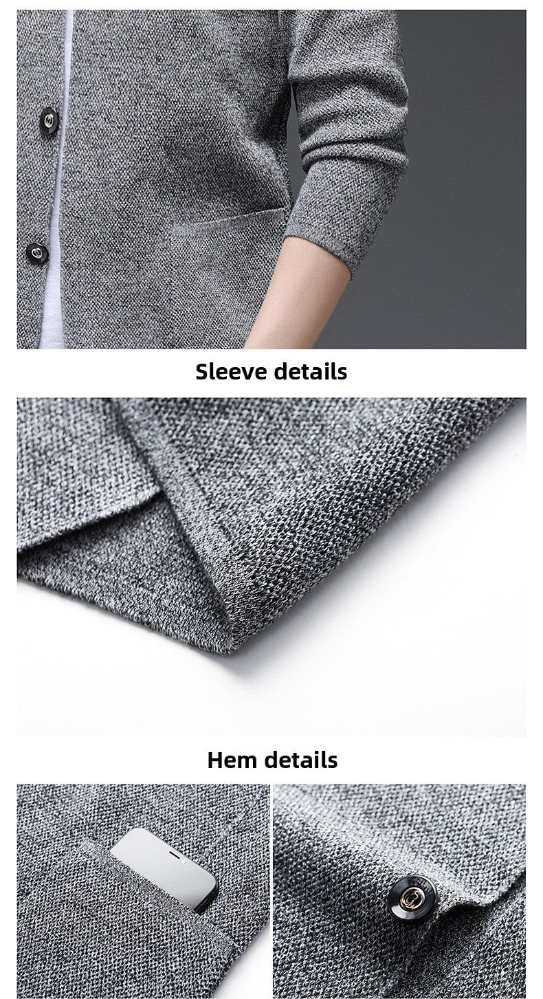 Supplier image for Men's Non-Iron Knit Cardigan