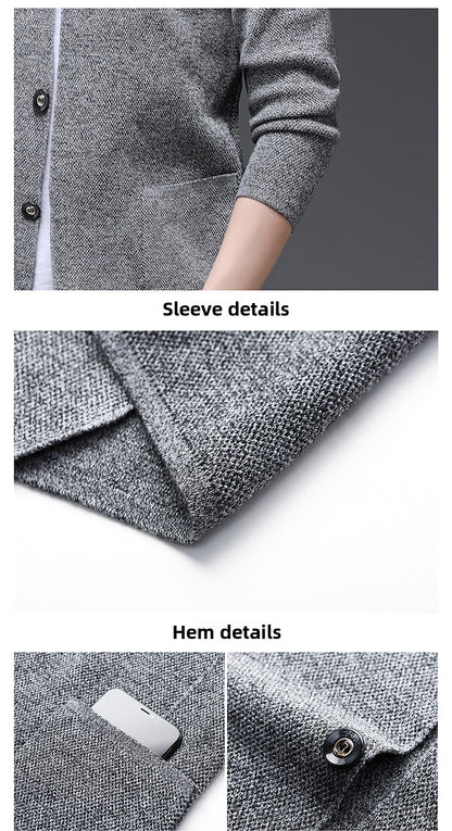 Supplier image for Men's Non-Iron Knit Cardigan