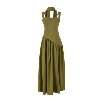 Women's High Slit Square Neck Maxi Dress | Sleeveless Formal Evening Gown