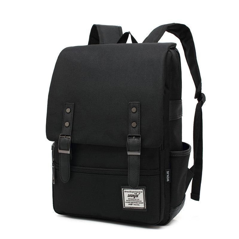 Unisex Retro Oxford Canvas Large Travel Backpack | Large Casual Rucksack