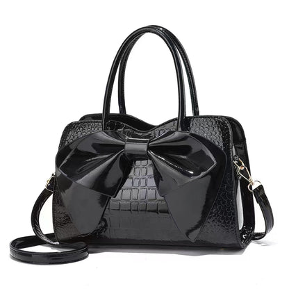 Women's Bow-Detail PU Top-Handle Handbag