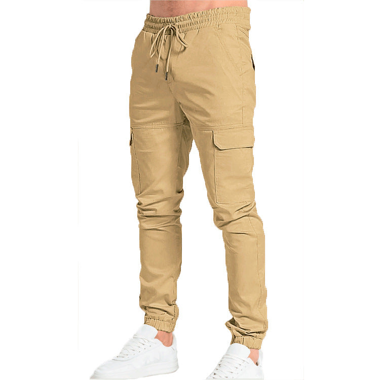 Men's Casual Cotton Blend Trousers | Relaxed Straight Leg Everyday Pants