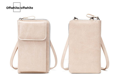 Women's Retro Mini PU Leather Crossbody Bag | Compact Bucket Shoulder Purse
