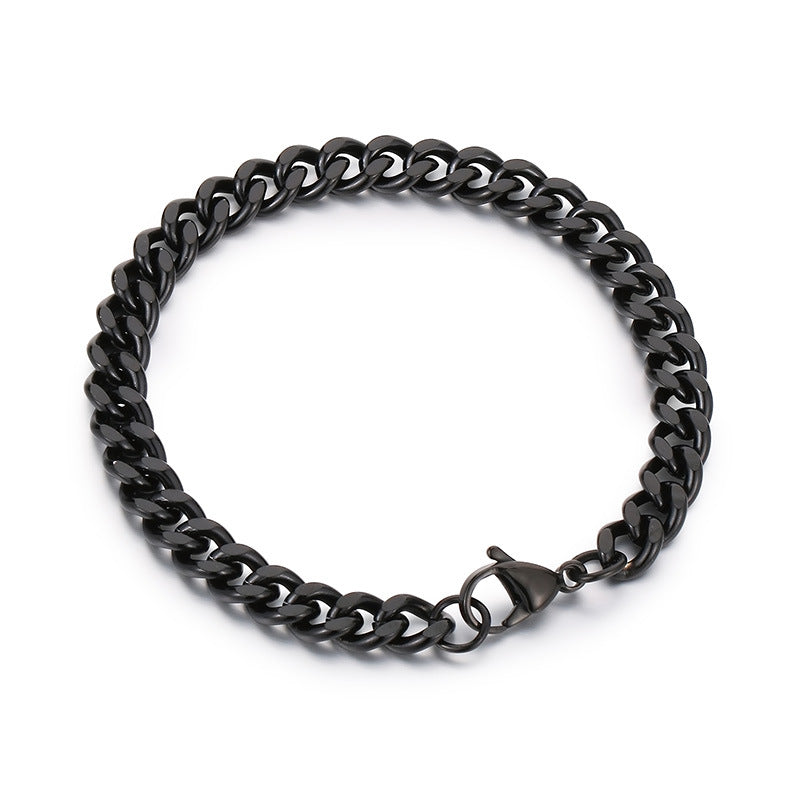 Men's Cuban Link Titanium Steel Chain Bracelet | Unisex Bold Wrist Jewelry