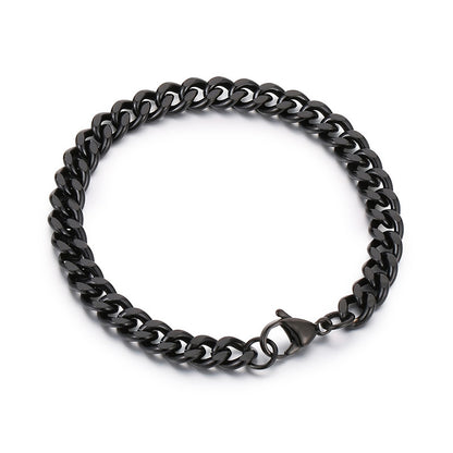 Men's Cuban Link Titanium Steel Chain Bracelet | Unisex Bold Wrist Jewelry