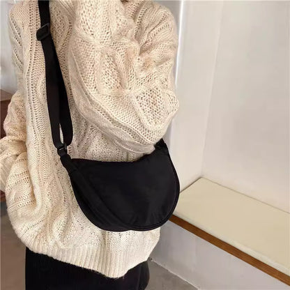 Women's Large Capacity PU Nylon Crossbody Bag | Adjustable Casual Shoulder Bag