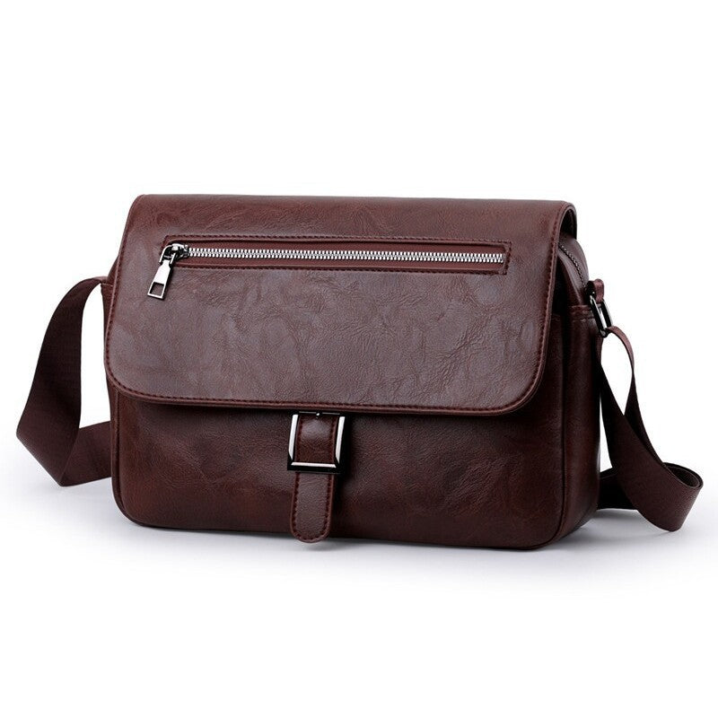 Men's PU Leather Large Capacity Crossbody Bag | Casual Commuter Shoulder Bag