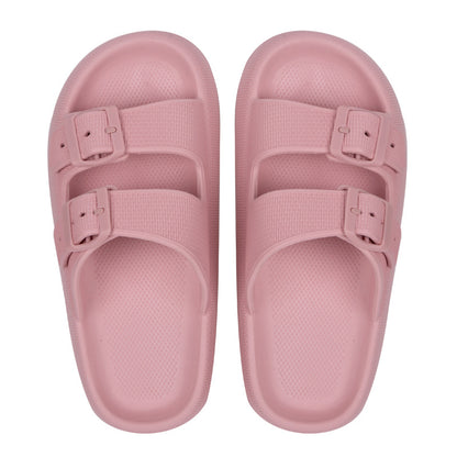 Women's Double Buckle EVA Cloud Slides | Thick Cushion Sandals
