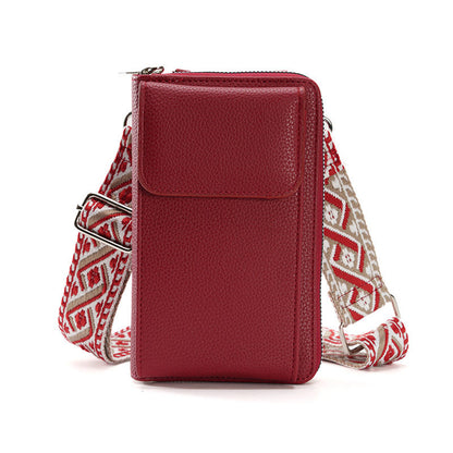 Women's PU Crossbody Wallet Bag | Multi-Compartment Phone Purse
