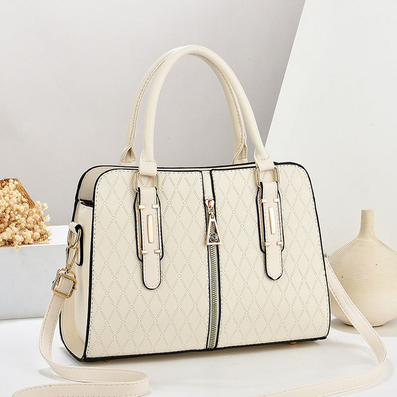 Women's Color Block Large Tote Handbag | PU Leather Adjustable Shoulder Bag