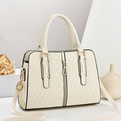 Women's Color Block Large Tote Handbag | PU Leather Adjustable Shoulder Bag
