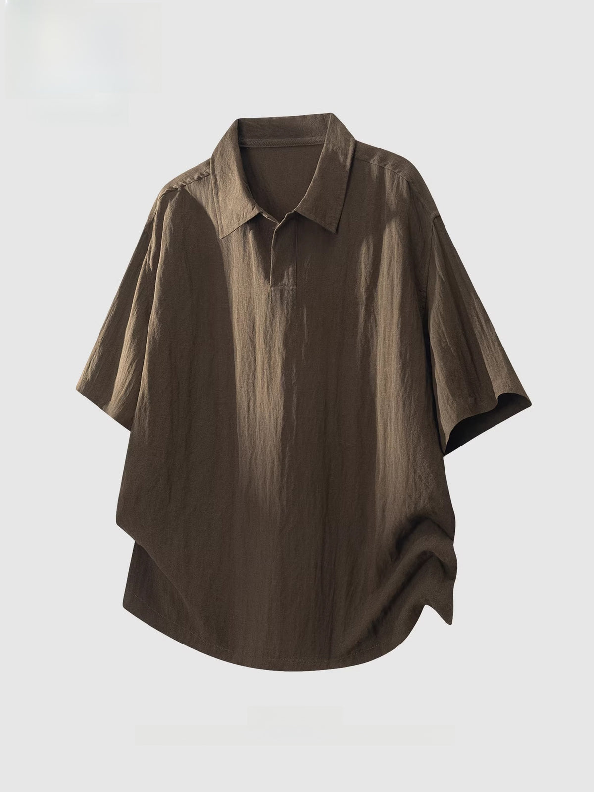 Men's V-Neck Short Sleeve Shirt | Lightweight Linen Blend Summer Top