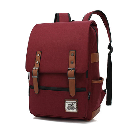 Unisex Retro Oxford Canvas Large Travel Backpack | Large Casual Rucksack