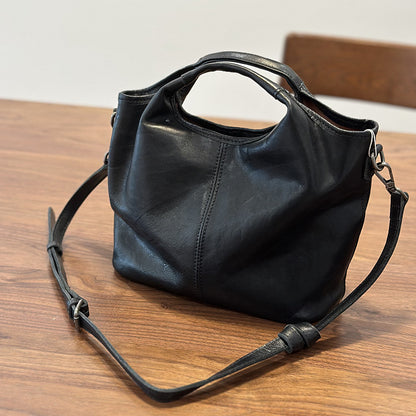 Women's Leather Crossbody Dumpling Bag | Retro Zipper Shoulder Bag