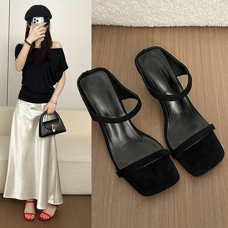 Women's Knit Stiletto Sandals | Pointed Toe High Heel Dress Shoes