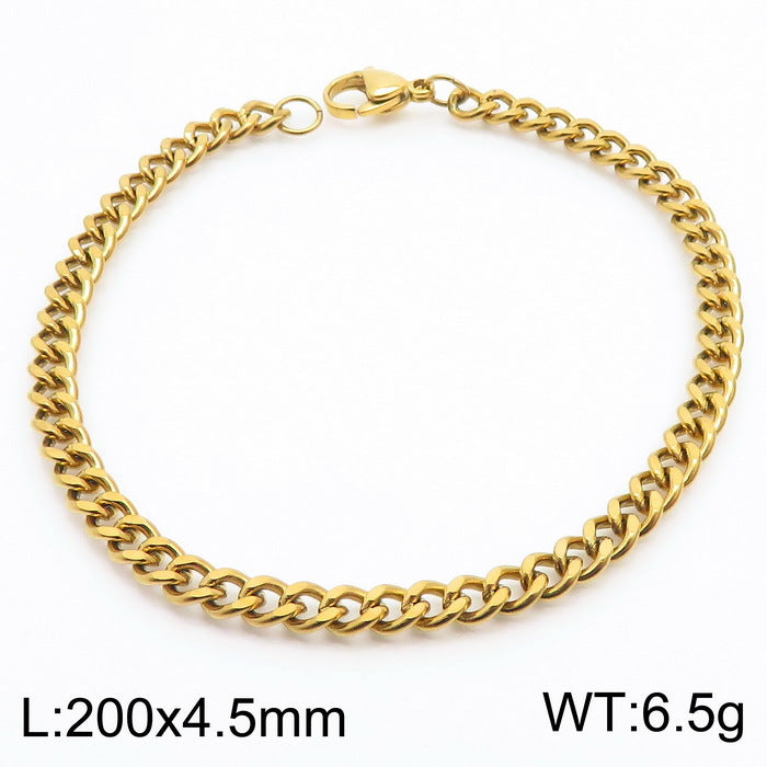 Men's Cuban Link Titanium Steel Chain Bracelet | Unisex Bold Wrist Jewelry