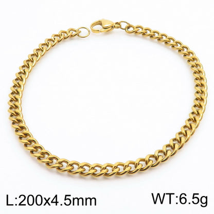 Men's Cuban Link Titanium Steel Chain Bracelet | Unisex Bold Wrist Jewelry