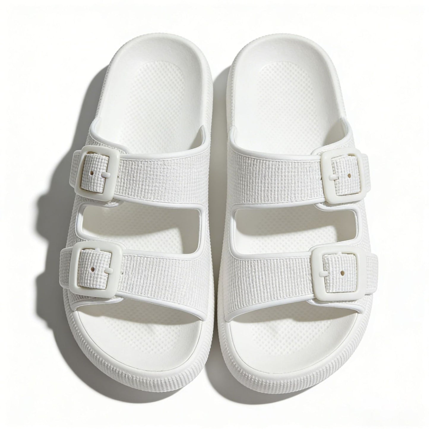 Women's Double Buckle EVA Cloud Slides | Thick Cushion Sandals