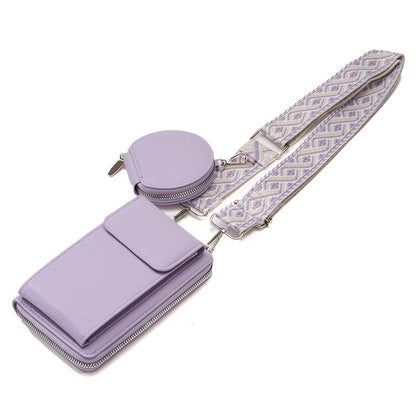 Women's PU Crossbody Wallet Bag | Multi-Compartment Phone Purse