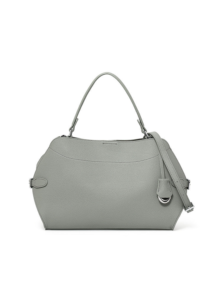 Women's Leather Shoulder Bag | Magnetic Clasp Multi-Compartment Bag