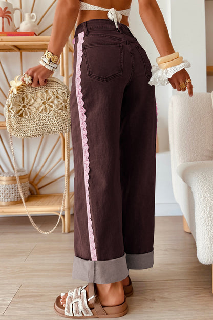 Women’s Lace-Trim Full-Length Jeans