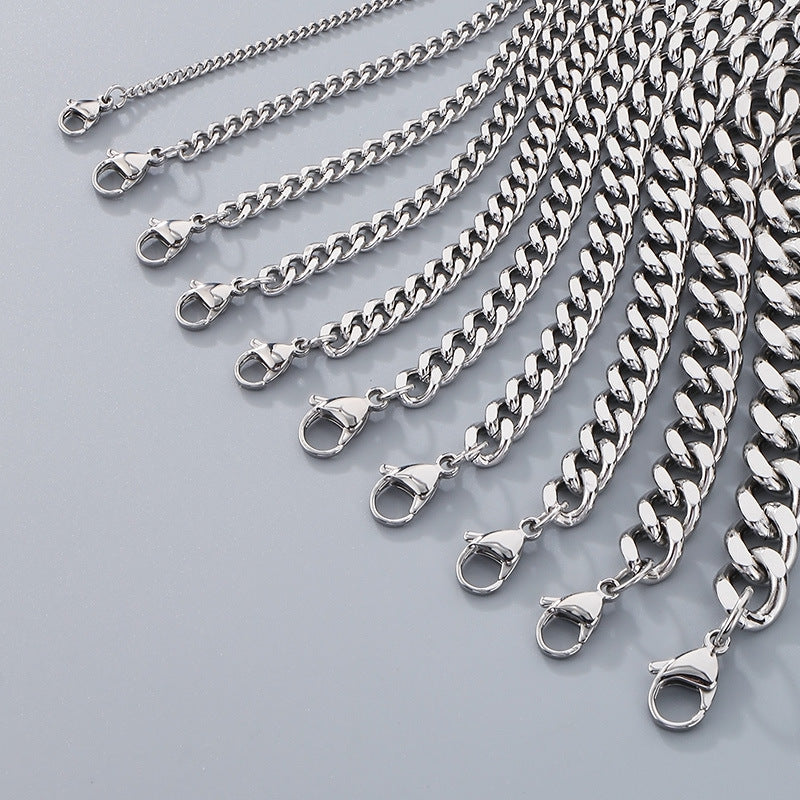 Men's Cuban Link Titanium Steel Chain Bracelet | Unisex Bold Wrist Jewelry
