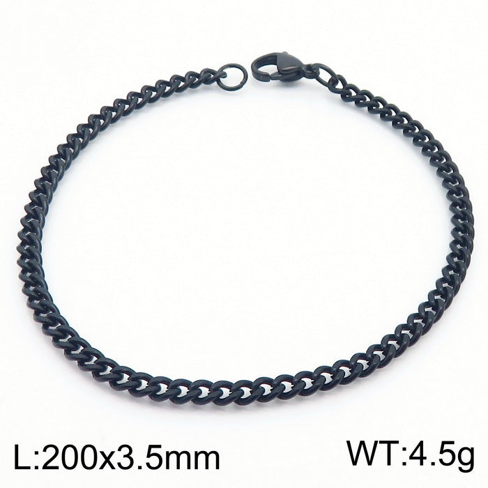 Men's Cuban Link Titanium Steel Chain Bracelet | Unisex Bold Wrist Jewelry