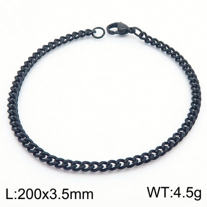 Men's Cuban Link Titanium Steel Chain Bracelet | Unisex Bold Wrist Jewelry