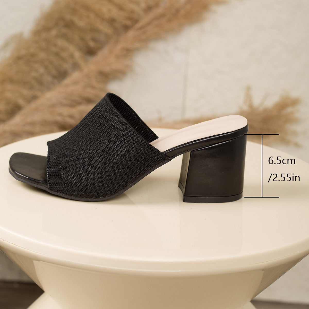 Women's High Heel Slide Sandals | Slip-On Open Toe Dress Heels