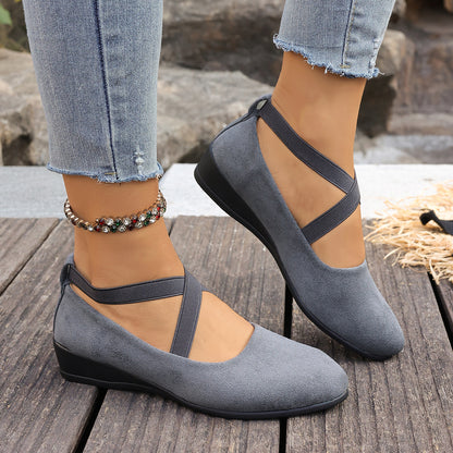 Women's Wedge Loafers | Pointed Toe Slip-On Shoes