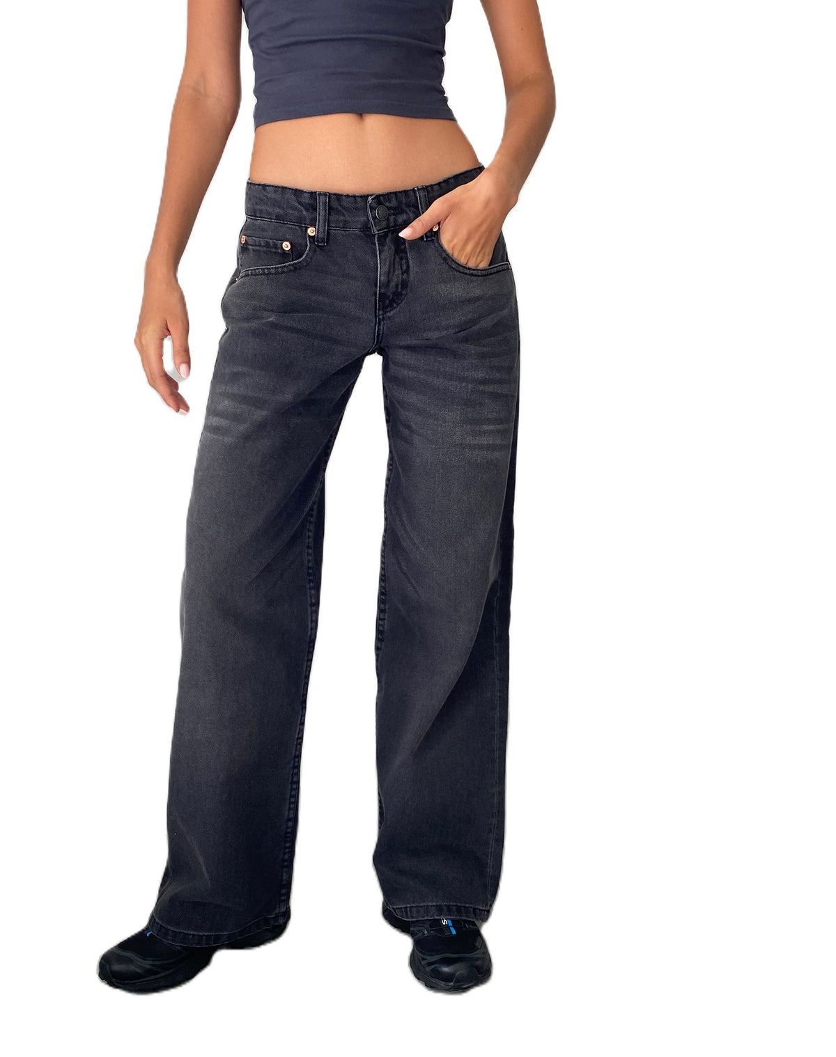 Women's High Waist Straight Leg Denim Jeans | Classic Casual Blue Jeans