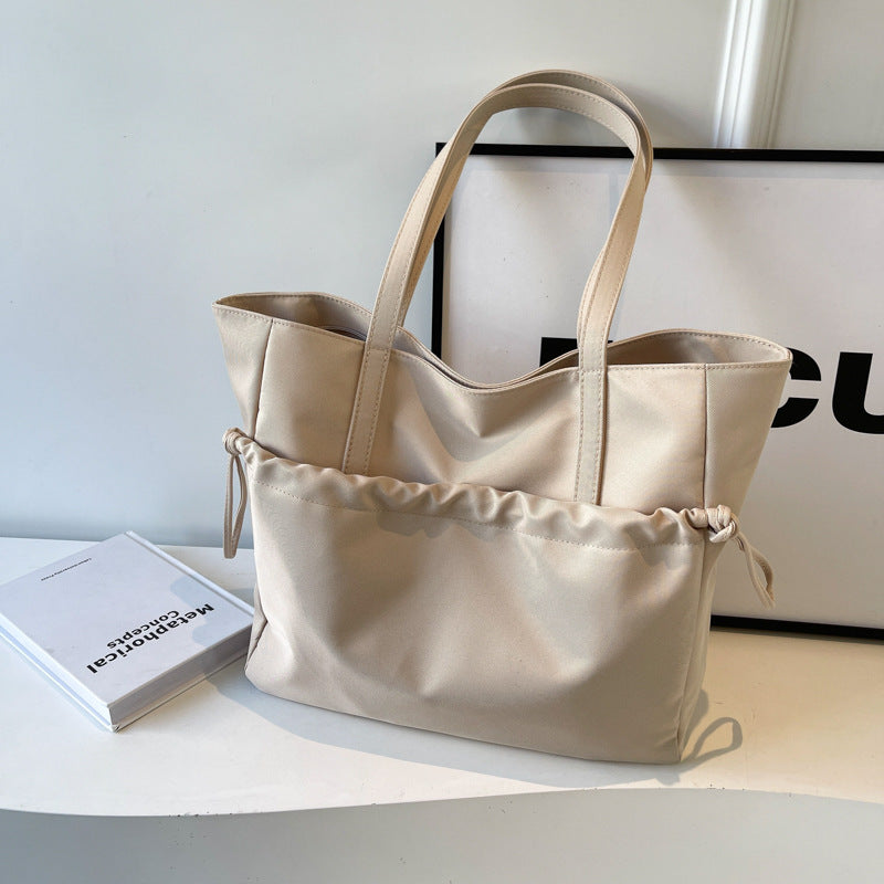 Women's Large Capacity Nylon Drawstring Tote Bag | Lightweight Everyday Bag