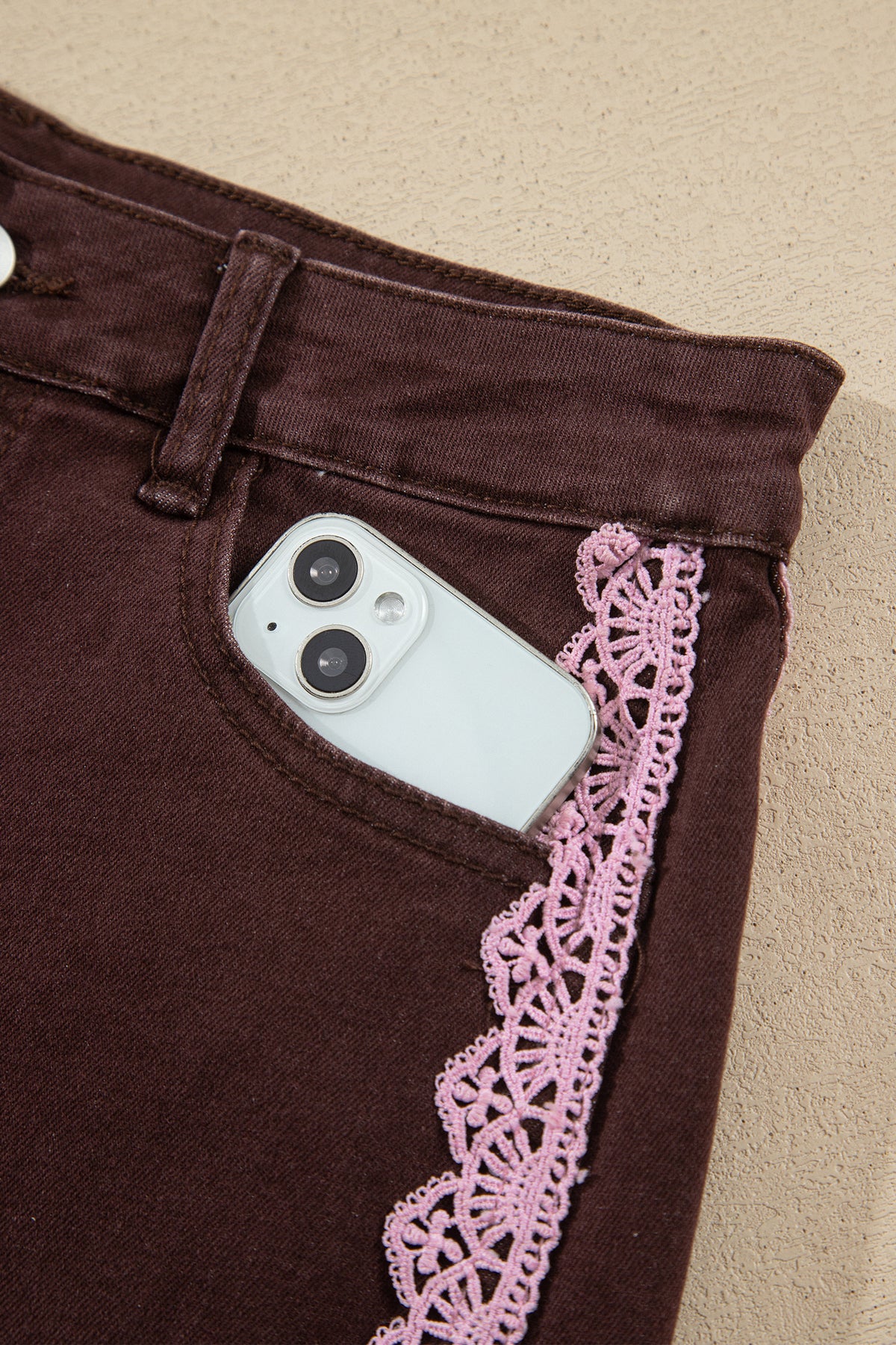 Women’s Lace-Trim Full-Length Jeans