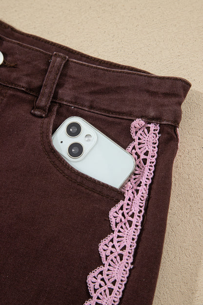 Women’s Lace-Trim Full-Length Jeans