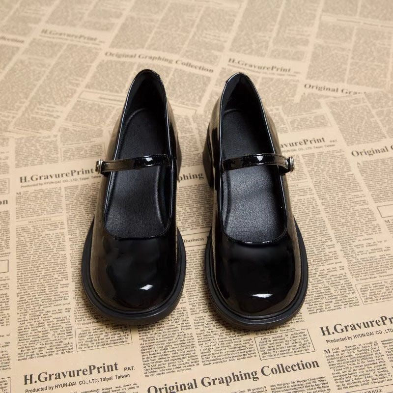 Women's Mary Jane Pumps | Glossy Block Heel Dress Shoes